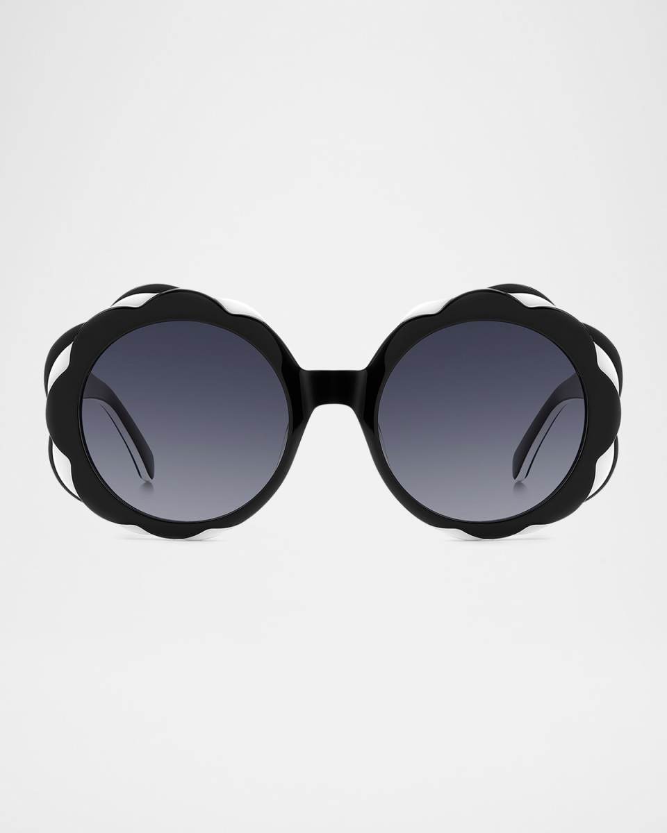 vivi floral round acetate sunglasses